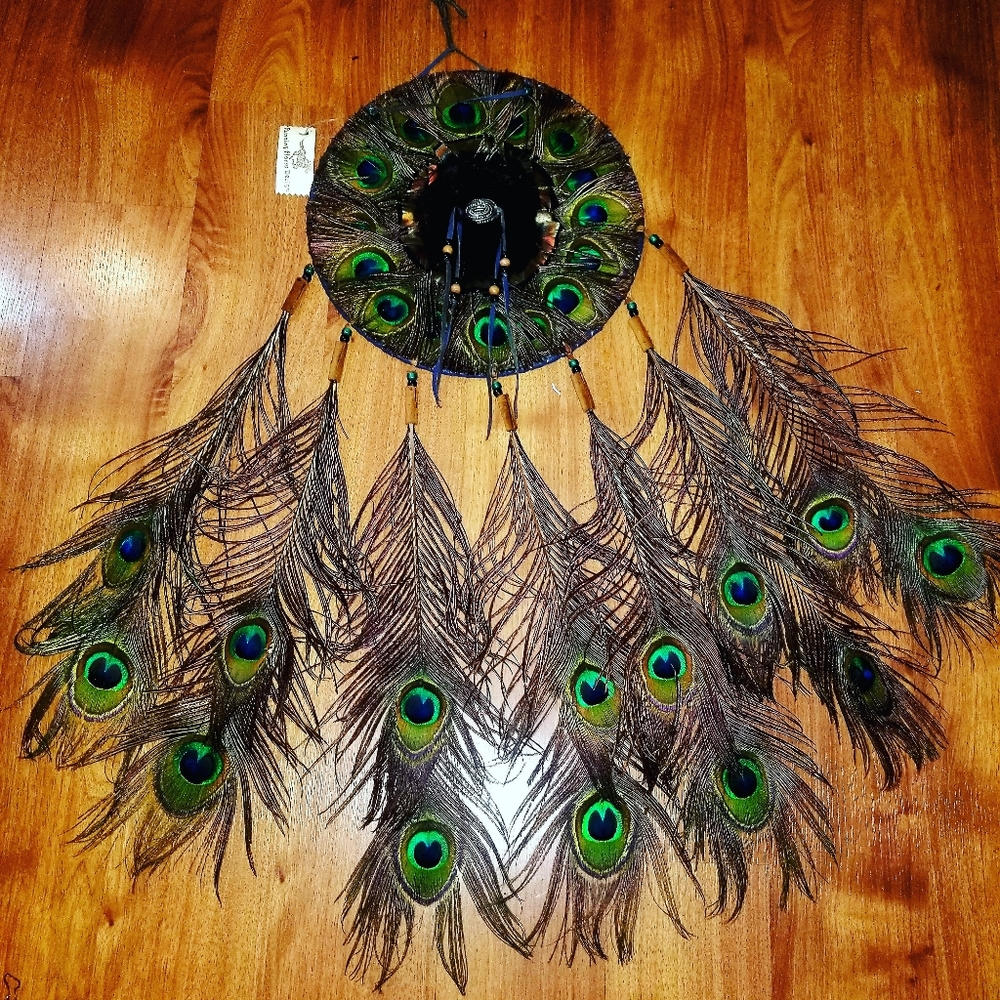 Handcrafted real Peacock feather Mandala
